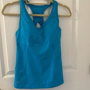 Athleta tank support bra. Aqua/blue. Size 34C. NWOT.